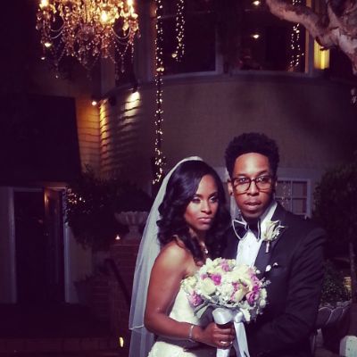 Deitrick Haddon and his wife, Dominque McIyer during their wedding ceremony.